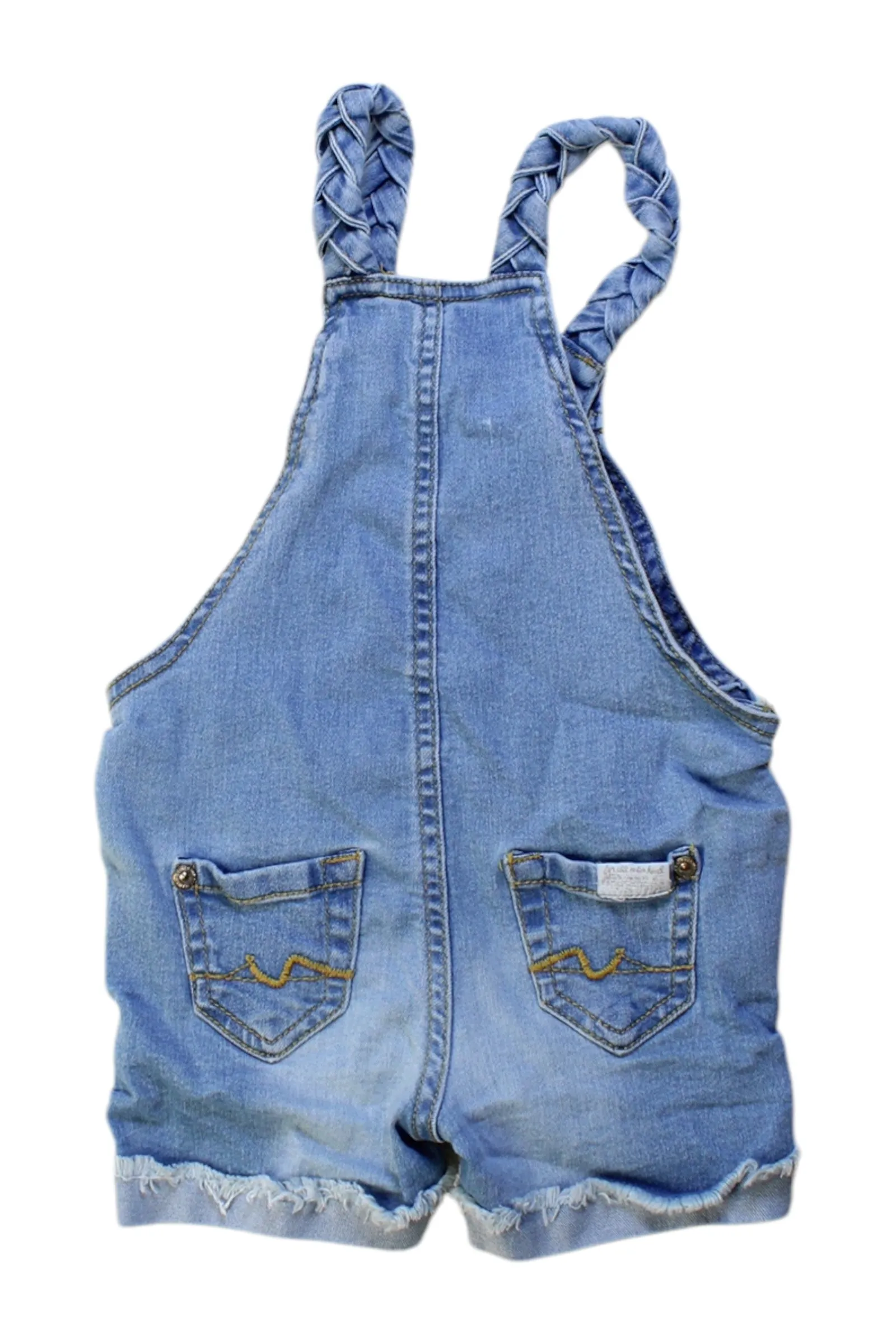 7 For All Mankind Denim Overall Shorts 6-12M