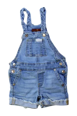 7 For All Mankind Denim Overall Shorts 6-12M