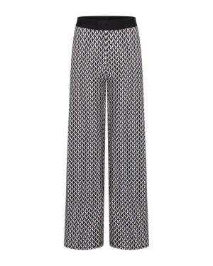Cambio Allison Graphic Horsebit Print Pant