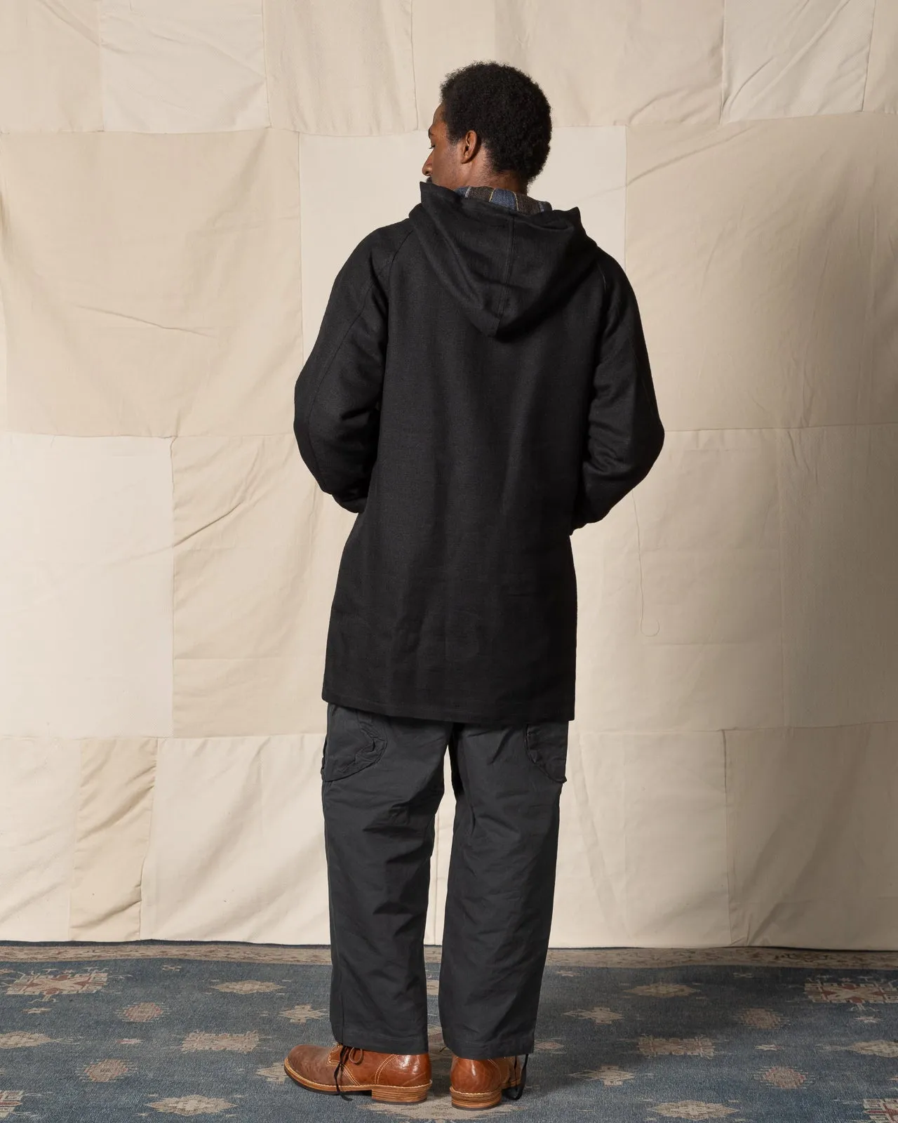 Connor Hoodie Coat - Black