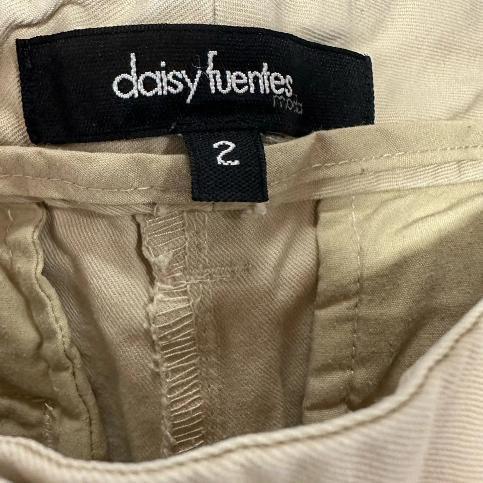 Daisy Fuentes Flared Embroidered Pants