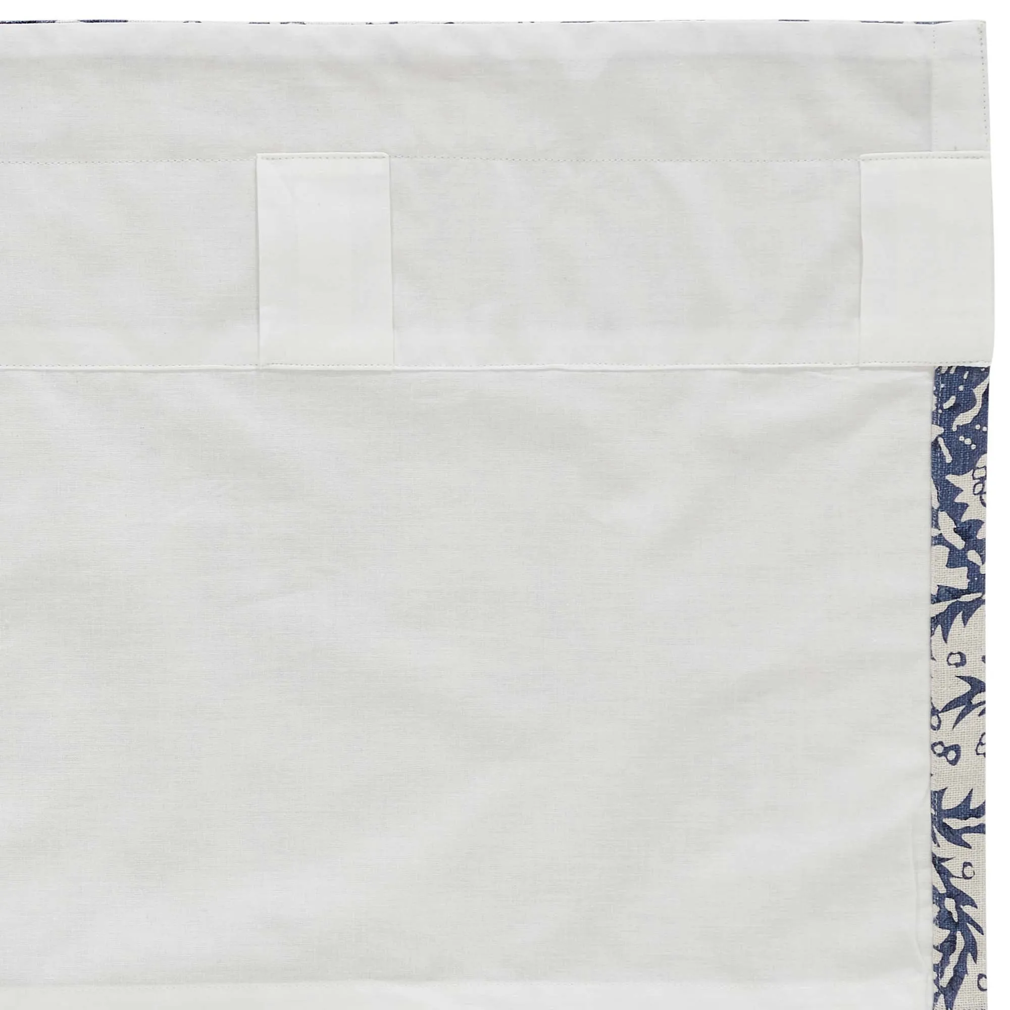 Dorset Navy Floral Lined Tier Curtains 24"