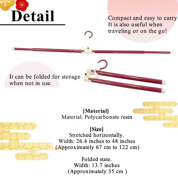 Foldable Kimono Hanger without obi holder type