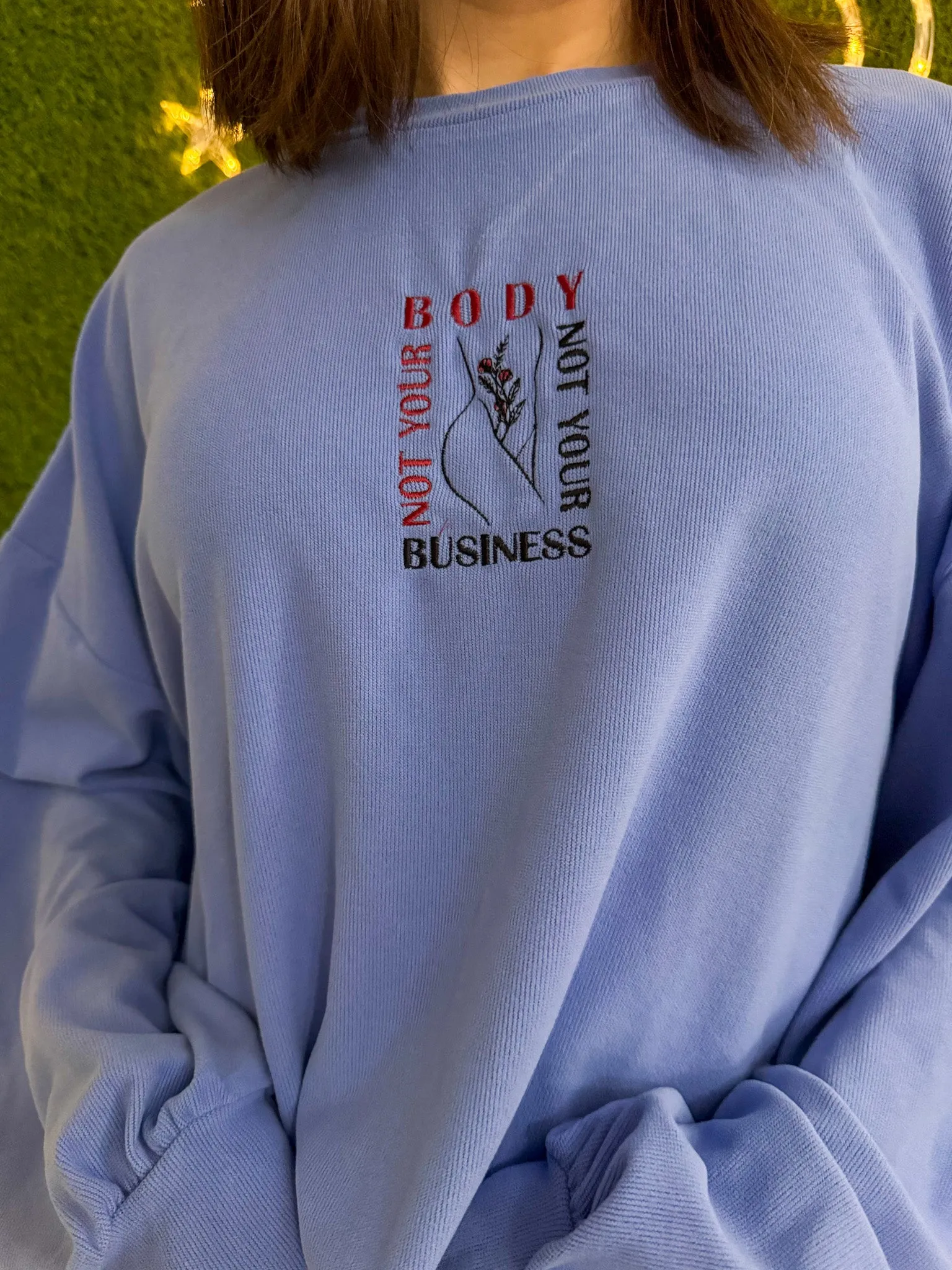 Not Your Body, Not Your Choice Cropped Long Sleeve 2XL