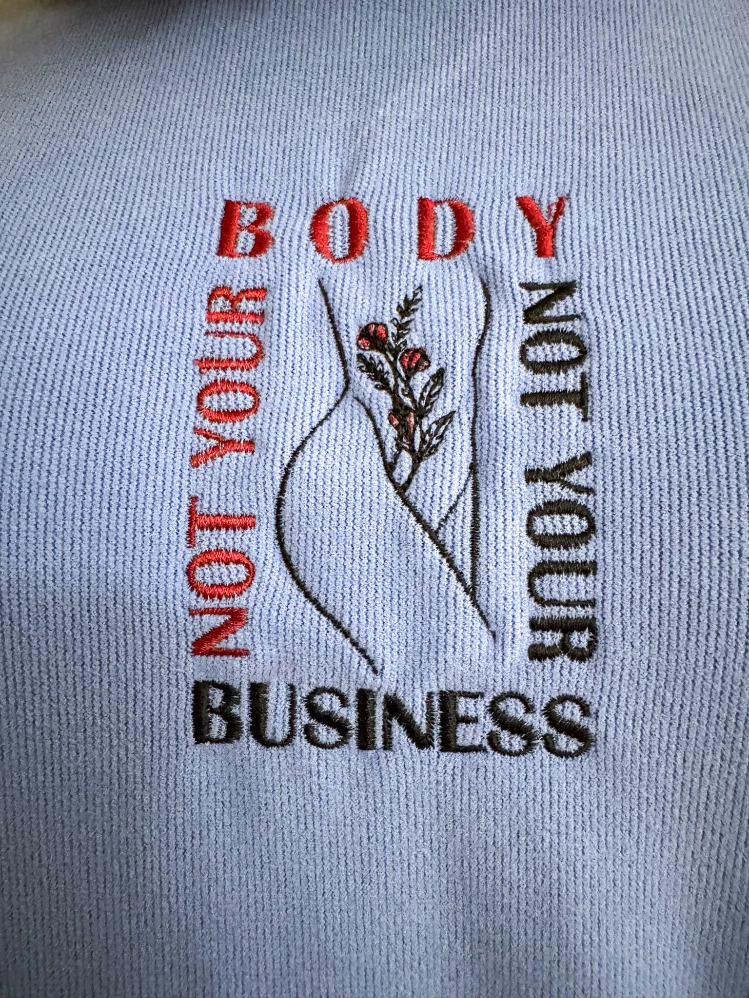 Not Your Body, Not Your Choice Cropped Long Sleeve 2XL