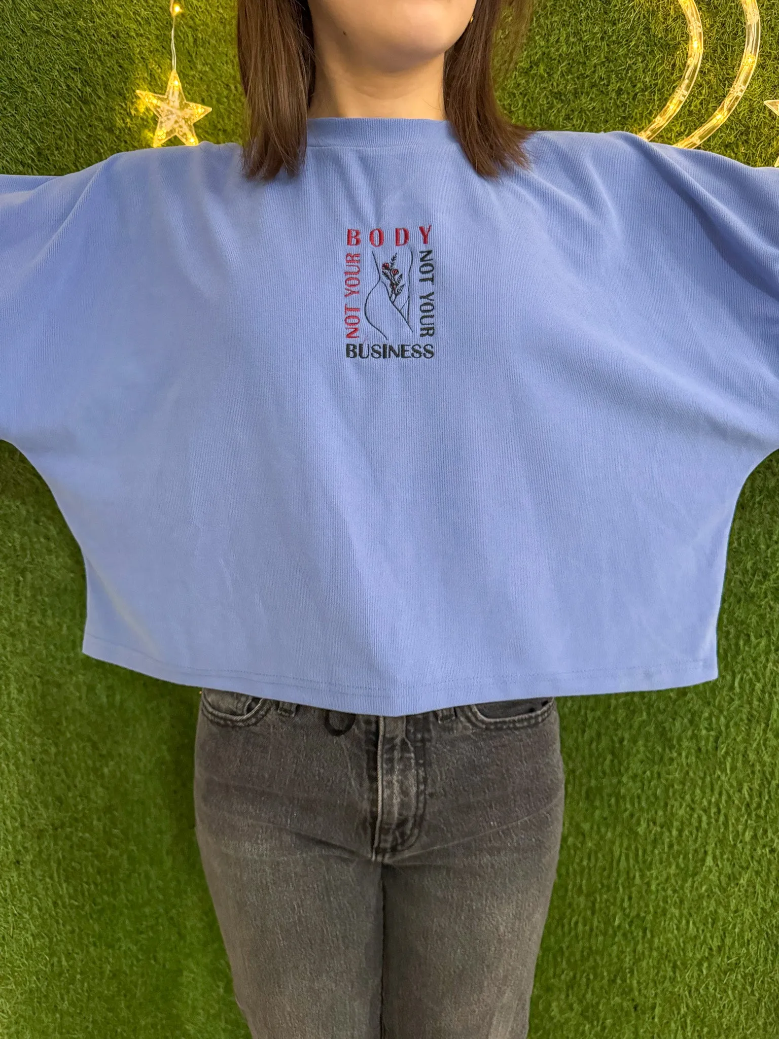 Not Your Body, Not Your Choice Cropped Long Sleeve 2XL