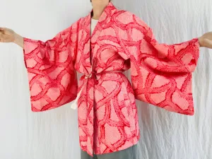 Silk Shibori Kimono. Haori