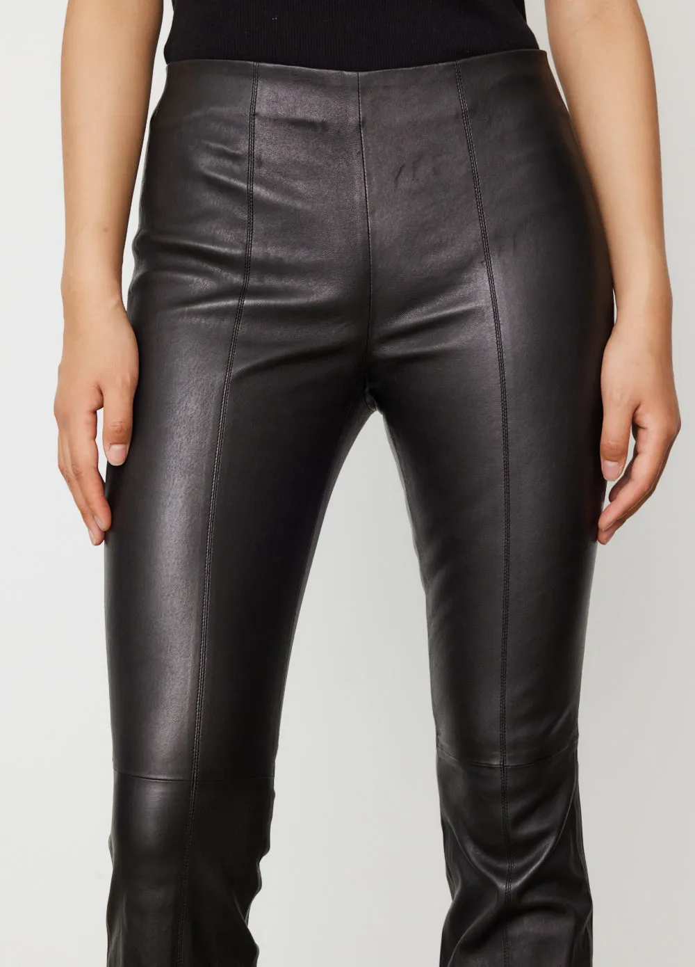 Simone Leather Flare Pants