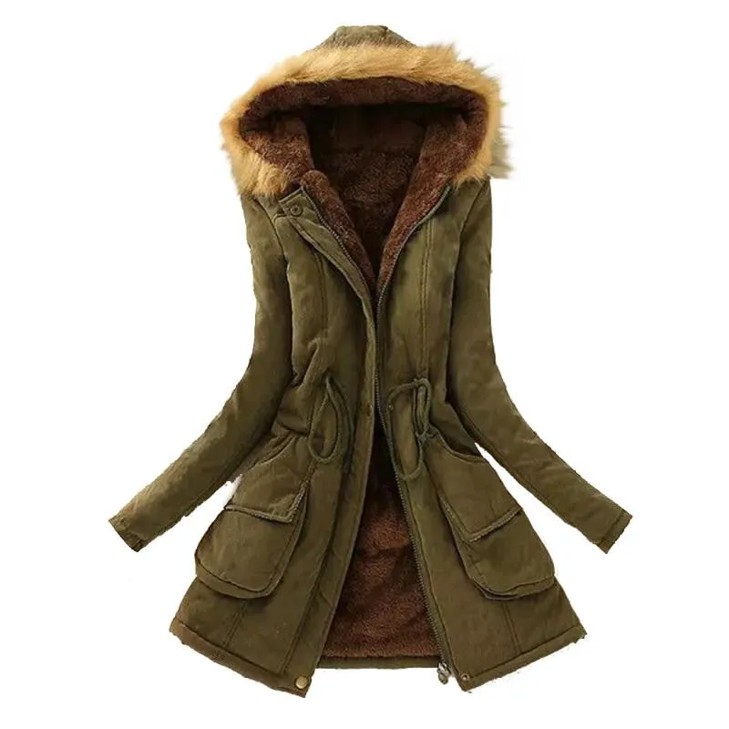 Warm Fur Collar Winter Coat New