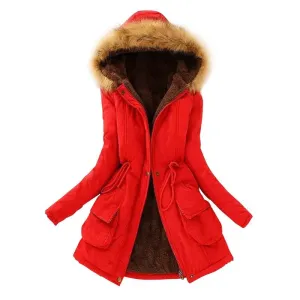 Warm Fur Collar Winter Coat New